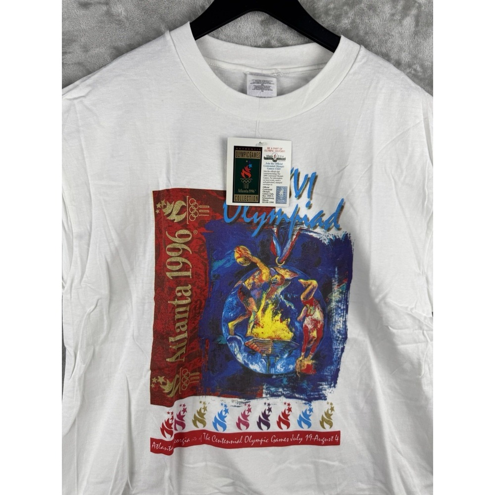 NWT Vintage 96' Atlanta Olympics Summer Games T-Shirt Mens XL 90s USA New